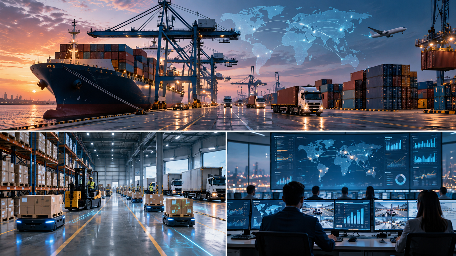 Global multimodal logistics network