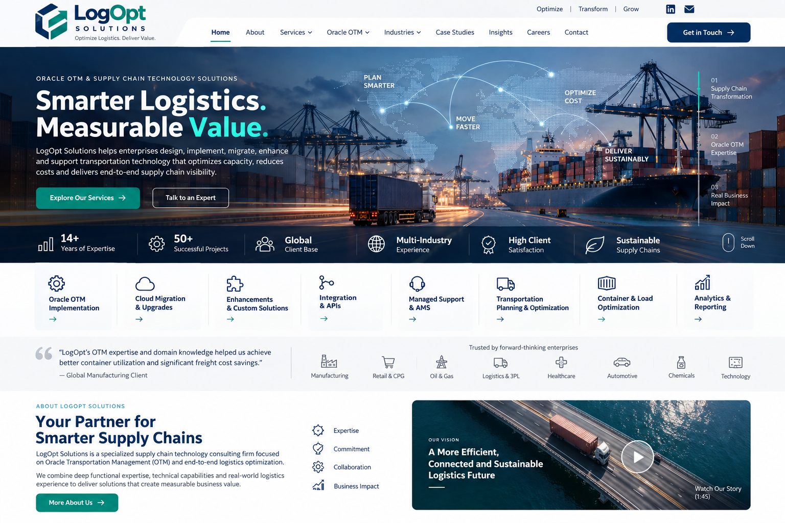 LogOpt premium website and brand concept